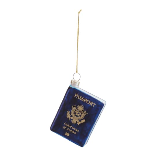 Melrose 3" Passport Glass Ornaments, 6ct.